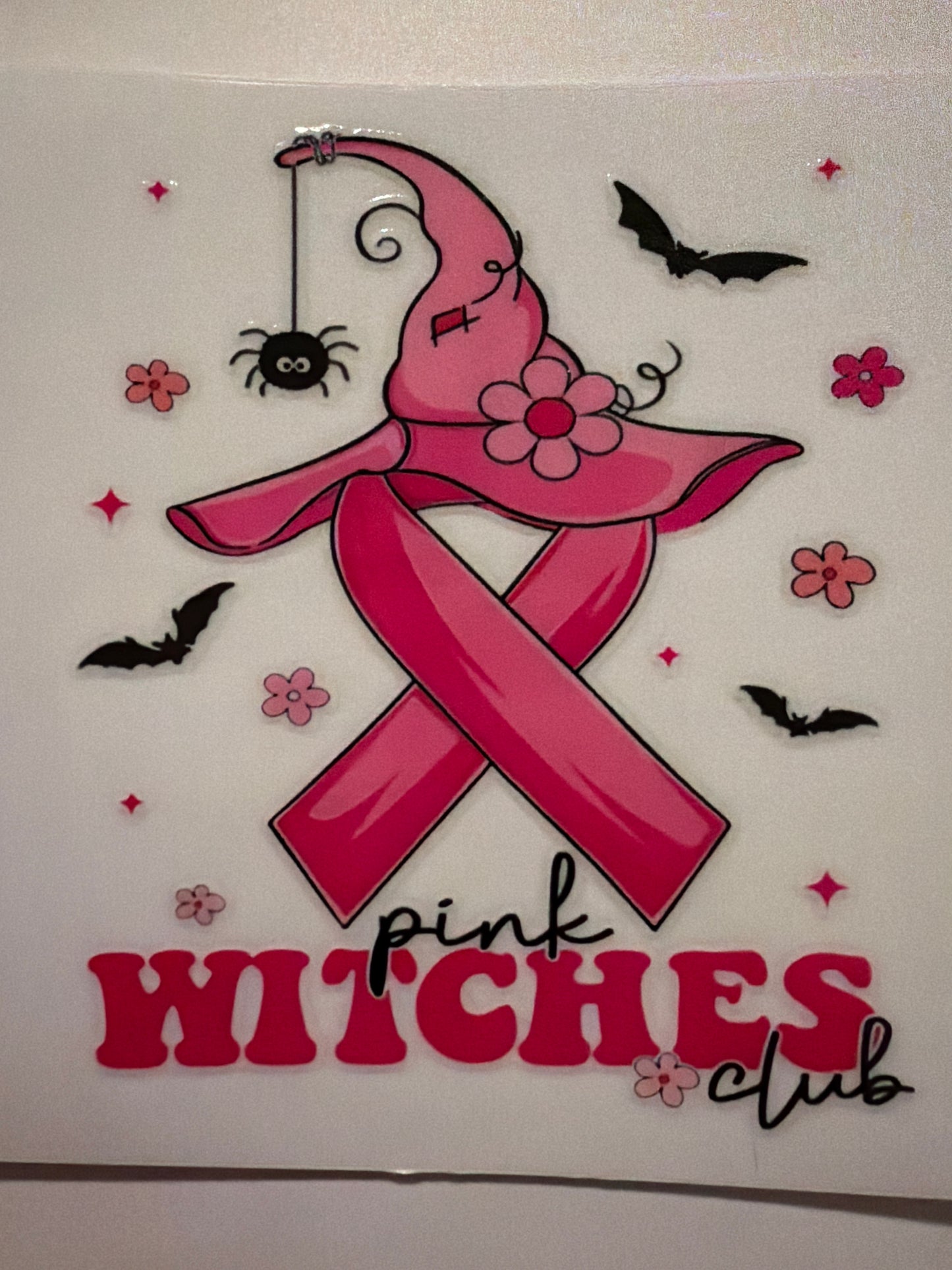Pink Halloween & Breast Cancer Decals 16oz & 20oz Can Cups