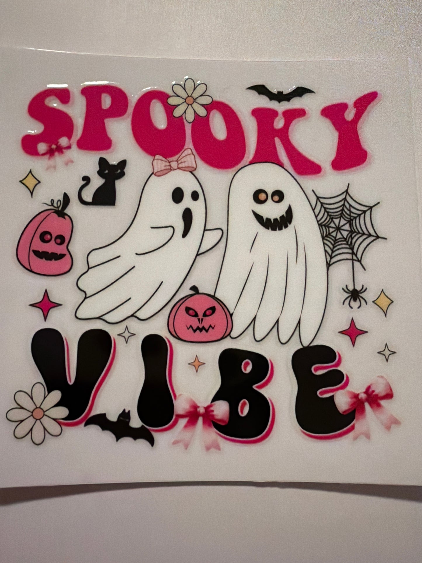 Pink Halloween & Breast Cancer Decals 16oz & 20oz Can Cups
