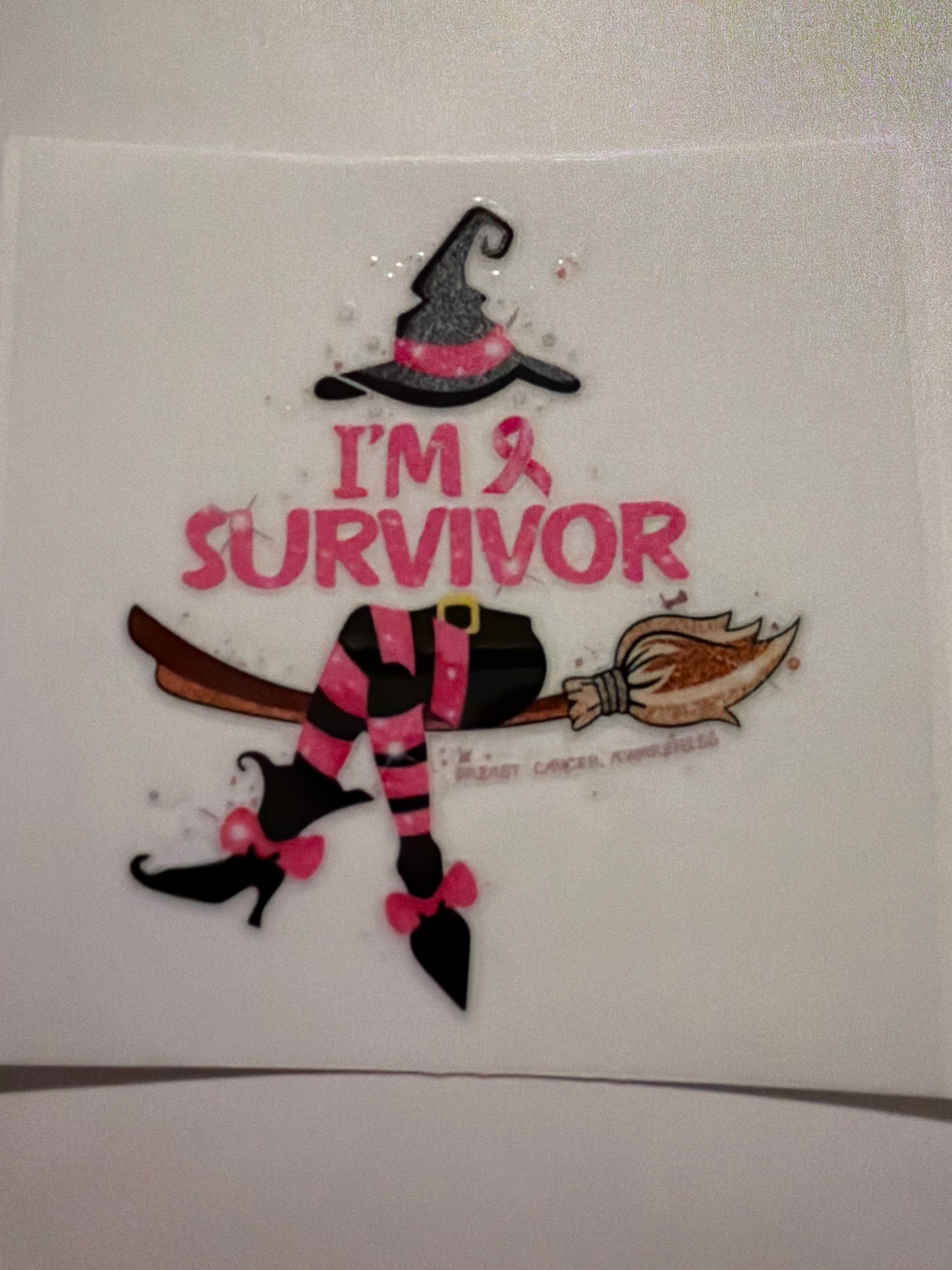 Pink Halloween & Breast Cancer Decals 16oz & 20oz Can Cups