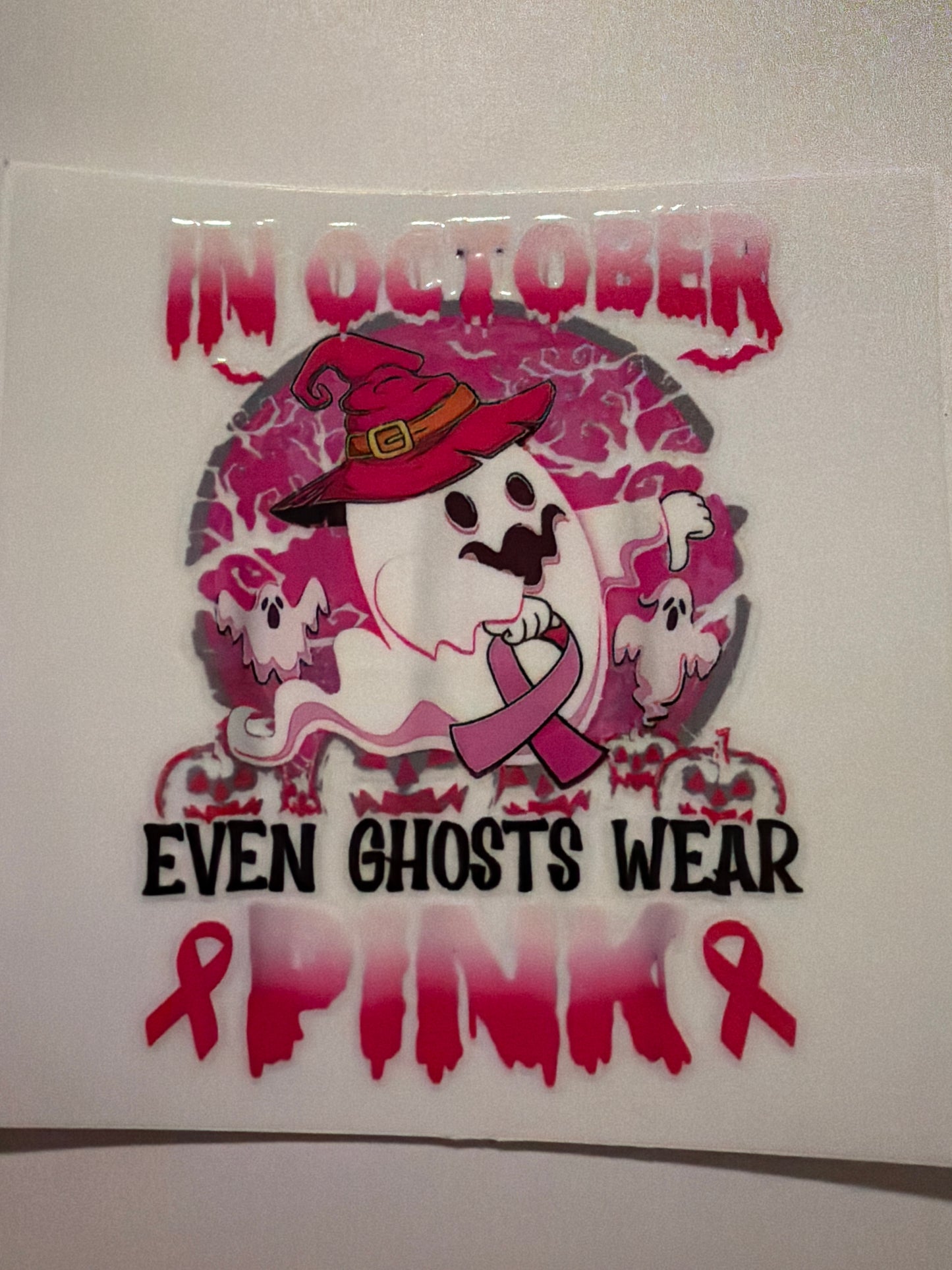 Pink Halloween & Breast Cancer Decals 16oz & 20oz Can Cups