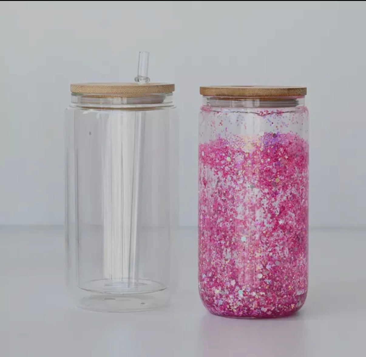 Snow Globe Can Tumbler 16 oz