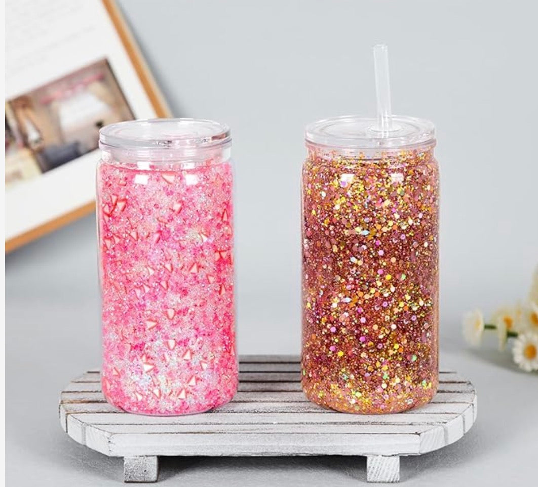 Snow Globe Can Tumbler 16 oz