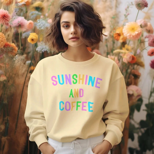 Sunshine and Coffee Sweater - Comfort Colors
