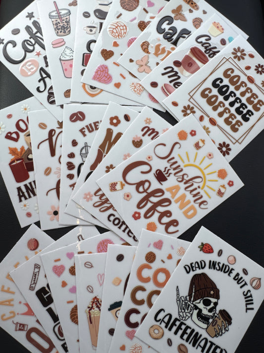 Coffee Decals 16oz and 20oz Can cups