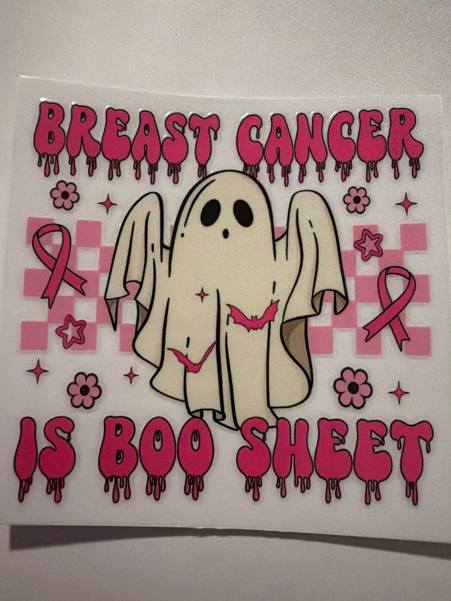 Pink Halloween & Breast Cancer Decals 16oz & 20oz Can Cups