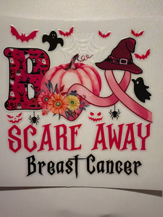 Pink Halloween & Breast Cancer Decals 16oz & 20oz Can Cups