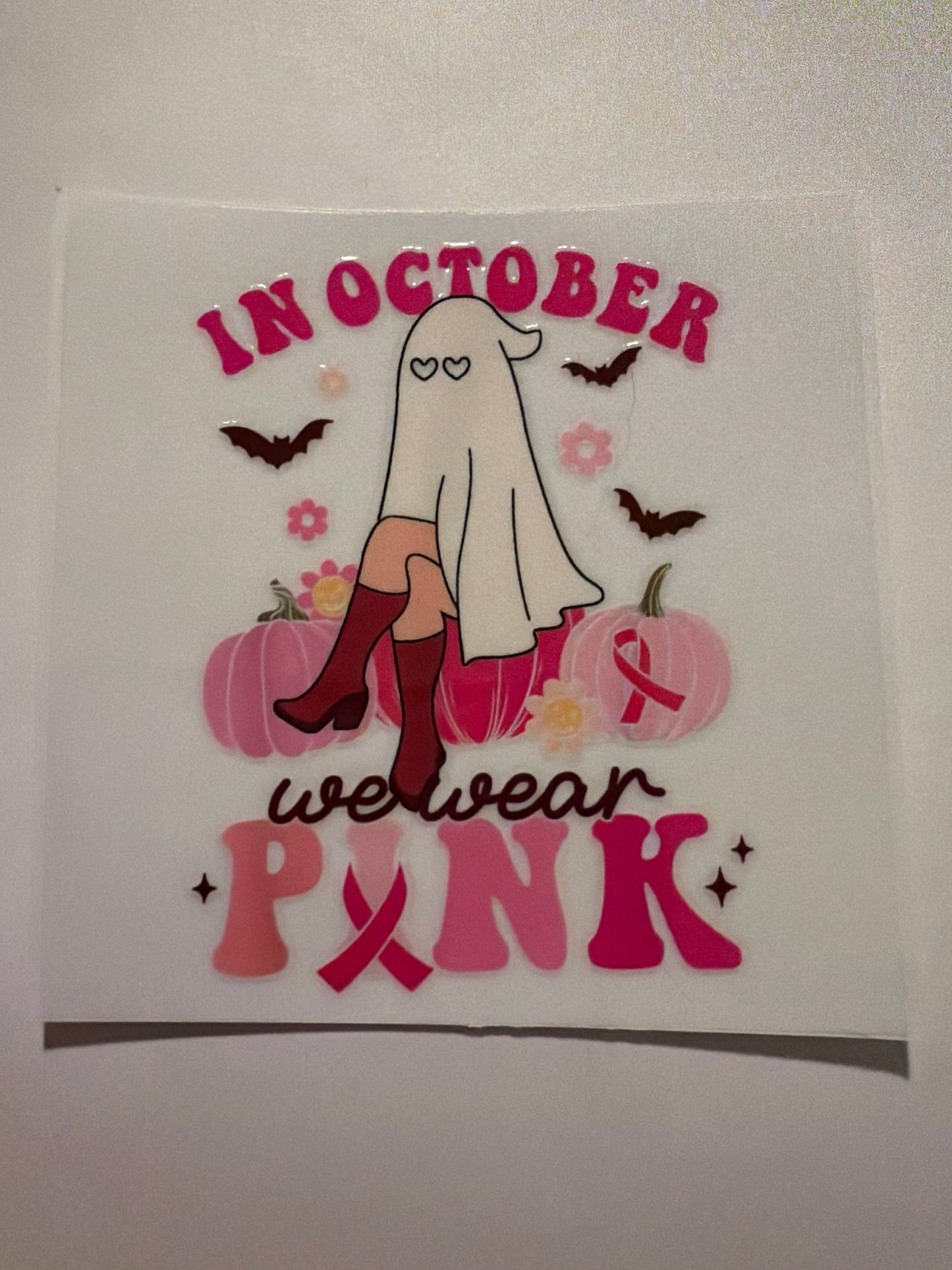Pink Halloween & Breast Cancer Decals 16oz & 20oz Can Cups